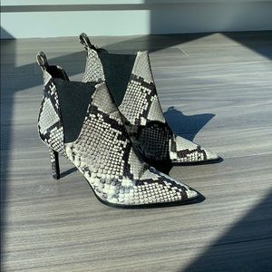 Zara Python Print Booties